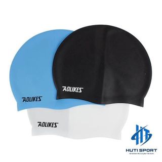 Mũ Bơi HUTI SPORT, Nón Bơi Người Lớn Nam Nữ Trùm Tai Silicon Chống Nước Cao Cấp Aolikes AL5010