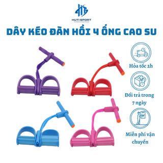 Dây Kéo Đàn Hồi 4 Ống Cao Su Tập Thể Dục HUTI SPORT