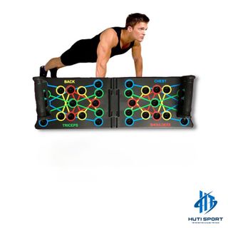 Dụng Cụ Hít Đất Chống Đẩy HUTI SPORT Bản Nâng Cấp 34 Lỗ Đa Năng Tập Gym Tại Nhà