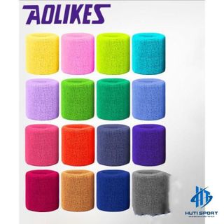 Băng Tay Chặn Mồ Hôi Quấn Bảo Vệ Cổ Tay Aolikes AL0230 Chính Hãng Thể Thao Tập Gym Tennis Cầu Lông Thấm Mồ Hôi (1 Chiếc)