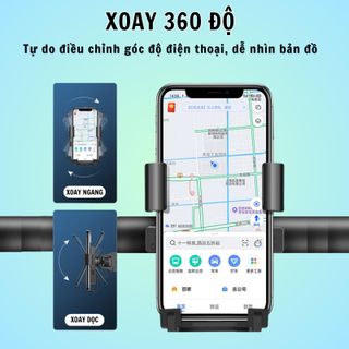 Giá đỡ kẹp điện thoại xe máy chống rung, giá đỡ điện thoại xe máy có nút ấn đóng mở cao cấp