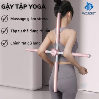Gậy Tập Lưng Yoga Đa Năng HUTI SPORT, Yoga Stick Tập Thẳng Lưng, Tập Vai, Chống Gù Lưng Chỉnh Tư Thế Đứng