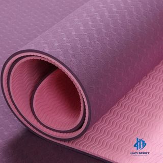 Thảm Tập Yoga HUTI SPORT Định Tuyến TPE 2 Lớp 8MM, Chống Trượt Cao Cấp