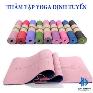 Thảm Tập Yoga HUTI SPORT Định Tuyến TPE 2 Lớp 8MM, Chống Trượt Cao Cấp