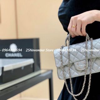 𝐓𝐔́𝐈 𝐗𝐀́𝐂𝐇 Nữ Cao Cấp 𝐓𝐎𝐏 𝐇𝐀𝐍𝐃𝐋𝐄  VIP 𝟐𝟎𝟐𝟒 - Size: 20cm - Khóa Bạc - Màu Bạc