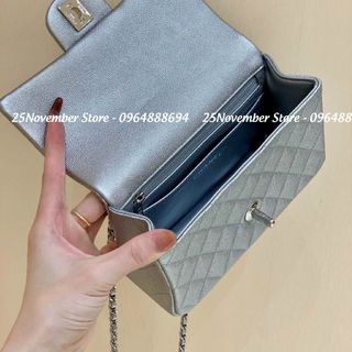 𝐓𝐔́𝐈 𝐗𝐀́𝐂𝐇 Nữ Cao Cấp 𝐓𝐎𝐏 𝐇𝐀𝐍𝐃𝐋𝐄  VIP 𝟐𝟎𝟐𝟒 - Size: 20cm - Khóa Bạc - Màu Bạc