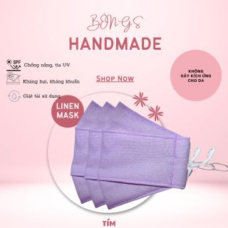 Khẩu trang vải 3D (3 lớp) kháng khuẩn chống bụi - Trơn - [Size L]