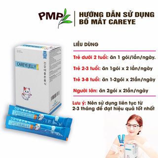 (SALE  date 11/2024)Thạch Bổ Mắt Careye Jelly cho bé từ 2 tuổi, tăng cường thị lực, ngăn ngừa cận thị (Hộp 20 gói)