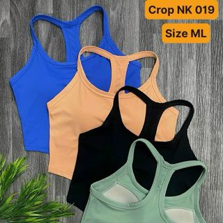 Crop NK QC Chất vải:Dệt mịn áo crop có mút may cố định tiện lợi. 4 màu ml