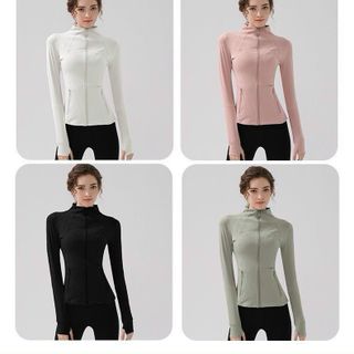 Mẫu áo khoác không nón cao cấp - Tên sp: AK LuLu 315 - Size SML - Bảng màu: 4 màu - Chất thun lạnh co dãn tốt, có túi khoá