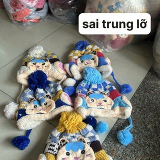Nón trùm đầu trẻ em đủ mẫu có 3 cục hình tròn QC