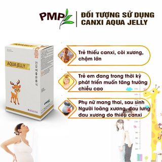 (SALE date 11/2024) Thạch Canxi hữu cơ Aqua Jelly, bổ sung canxi cho bé và mẹ bầu (Hộp 20 gói)
