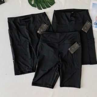 Quần lỡ thun nữ túi 58k 3 mẫu màu đen Phom chất chuẩn đẹp Size m.l.xl.xxl Ri 2222 Tách nửa ri được