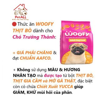 Thức Ăn Hạt Cho Chó Trưởng Thành Woofy Bịch 20kg
