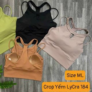 Crop yếm Lycra 184 4 màu size ml mới nhất 2024 Thể Thao cao cấp Siêu Đẹp Giá Sỉ, giá sỉ