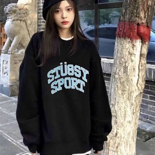 ÁO THUN SWEATER NAM NỮ UNISEX STUSSY SPORT NỈ BÔNG FORM RỘNG - AUSA HOUSE