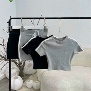 SET ĐỒ NỮ ÁO CROPTOP PHỐI CHÂN VÁY VIỀN - AUSA HOUSE