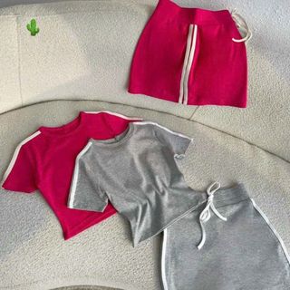 SET ĐỒ NỮ ÁO CROPTOP PHỐI CHÂN VÁY VIỀN - AUSA HOUSE