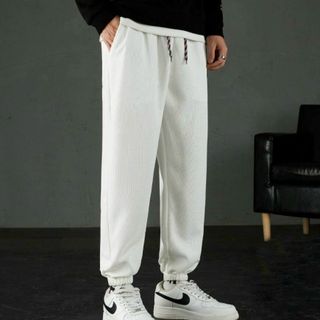 QUẦN DÀI JOGGER ỐNG RỘNG NAM NỮ UNISEX CÓ DÂY RÚT VẢI TỔ ONG - AUSA HOUSE