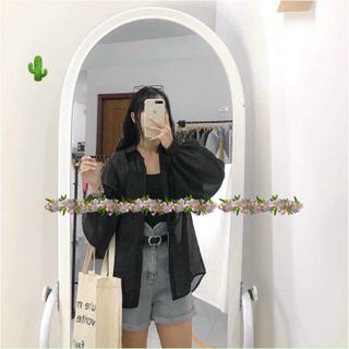 SET ÁO SƠ MI NỮ VOAN PHỐI ÁO LÓT 2 DÂY BÊN TRONG - AUSA HOUSE