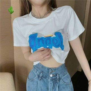ÁO THUN NỮ CROPTOP CỔ TRÒN TAY NGẮN ANGEL - AUSA HOUSE