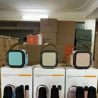 Loa Karaoke K12 Phiên bản 2024 Loại 1 kèm 2 míc không dây
