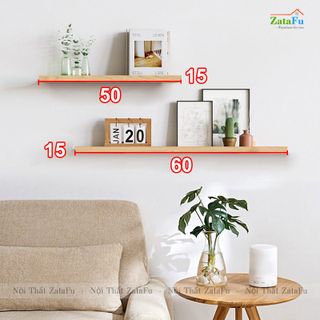 Kệ Treo Tường Gỗ Gắn Tường Decor Rộng 15cm KTT-95 ZataFu