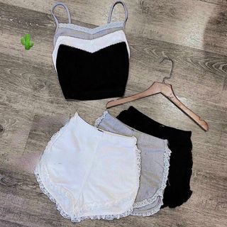 SET ĐỒ NỮ ÁO 2 DÂY VÀ QUẦN PHỐI REN - AUSA HOUSE