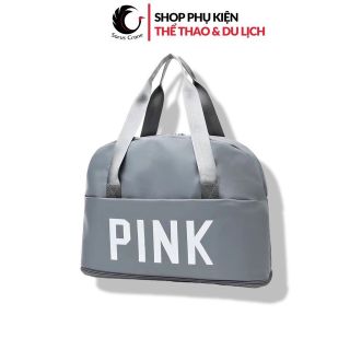Túi Du Lịch Pink 2 Tầng Nhiều Ngăn Có Ngăn Tách Đồ Khô Ướt, Cài Vali