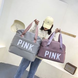 Túi Du Lịch Pink 2 Tầng Nhiều Ngăn Có Ngăn Tách Đồ Khô Ướt, Cài Vali