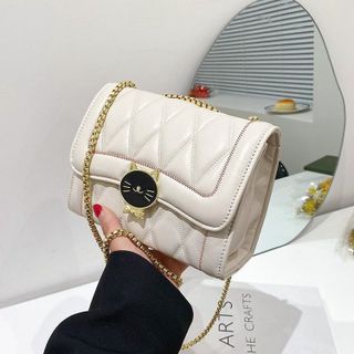 TÚI XÁCH NỮ ĐEO CHÉO ĐEO VAI NẮP GẬP TRẦN THOI KHÓA GẤU - AUSA HOUSE