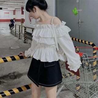 ÁO NỮ TIỂU THƯ BẸT VAI BÈO NHÚM - AUSA HOUSE