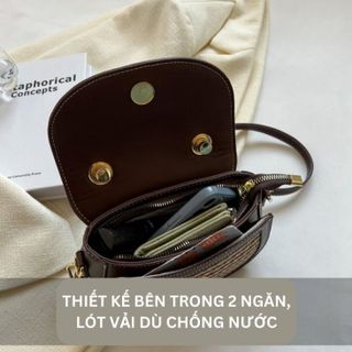 TÚI XÁCH NỮ NẮP GẬP VÒNG CUNG GẤU HELLO - AUSA HOUSE