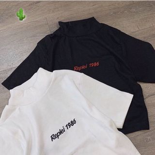 ÁO THUN NỮ CROPTOP CỔ TRÒN TAY NGẮN CỔ TRỤ REPLEI 1986 - AUSA HOUSE