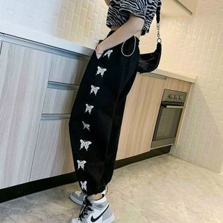 QUẦN DÀI NAM NỮ UNISEX VẢI NỈ 2 LINE CÁNH BƯỚM - AUSA HOUSE