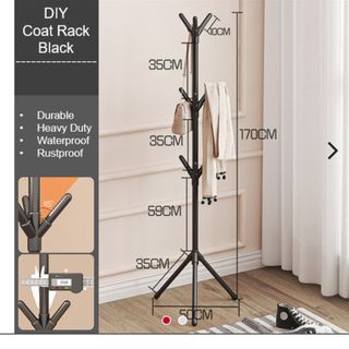 ￼Cây treo quần áo bằng thép không gỉ cao cấp, giá treo quần áo, túi xách mũ đứng thông minh đa năng tiện lợi decor