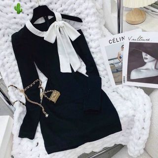 ĐẦM NỮ BODY PHỐI NƠ TRẮNG - AUSA HOUSE