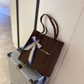 TÚI TOTE DA TRƠN ĐEO VAI NỮ HÀN QUỐC VINTAGE ĐẸP THẮT NƠ KÈM VÍ NHỎ XINH XẮN - AUSA HOUSE