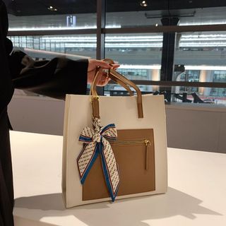 TÚI TOTE DA TRƠN ĐEO VAI NỮ HÀN QUỐC VINTAGE ĐẸP THẮT NƠ KÈM VÍ NHỎ XINH XẮN - AUSA HOUSE