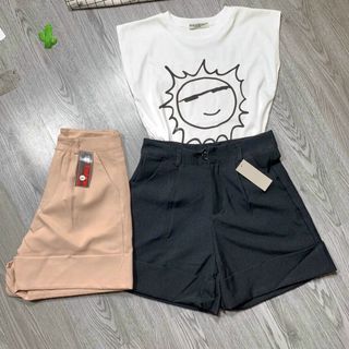 QUẦN SHORT NỮ VẢI TUYẾT MƯA LAI BẢN TO - AUSA HOUSE