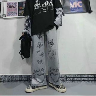QUẦN DÀI NAM NỮ UNISEX VẢI NỈ HỌA TIẾT CÁNH BƯỚM TRÁI TIM - AUSA HOUSE