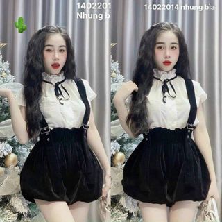 SET ĐỒ NỮ ÁO TAY PHỒNG PHỐI QUẦN YẾM BÍ - AUSA HOUSE