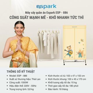 Tủ sấy quần áo Espark nhập Thái ESP-886