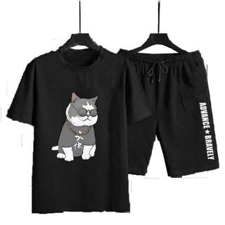 ĐỒ BỘ THỂ THAO NAM NỮ UNISEX MÈO ĐEO KÍNH - AUSA HOUSE