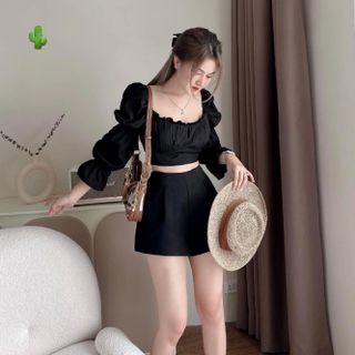 SET ĐẦM NỮ TD NHÚNG BÈO TAY PHỒNG - AUSA HOUSE