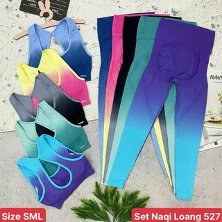 Set Naqi Loang 527 5 màu size SML Chất thun dệt sẵn mút mới nhất 2024 Thể Thao cao cấp Siêu Đẹp Giá Sỉ,
