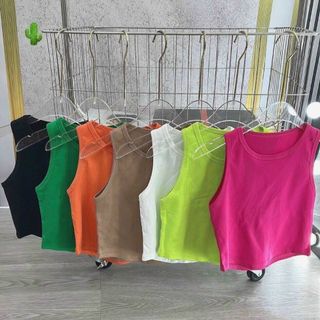 ÁO THUN CROPTOP BA LỖ TRƠN VẠT BẦU - AUSA HOUSE