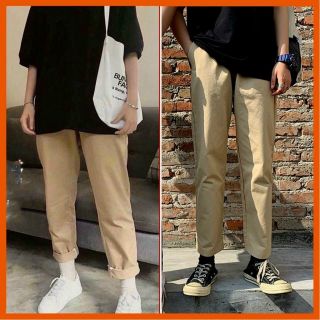 QUẦN DÀI BAGGY NAM NỮ UNISEX KAKI ỐNG SUÔNG BASIC - AUSA HOUSE
