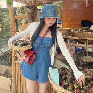 ĐẦM NỮ JUMPSUIT XẾP LY VAI TRẦN - AUSA HOUSE