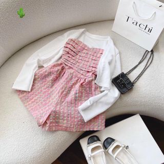 SET ĐỒ NỮ JUMPSUIT ỐNG CARO HỒNG XẾP LY PHỐI ÁO KHOÁC GÂN - AUSA HOUSE